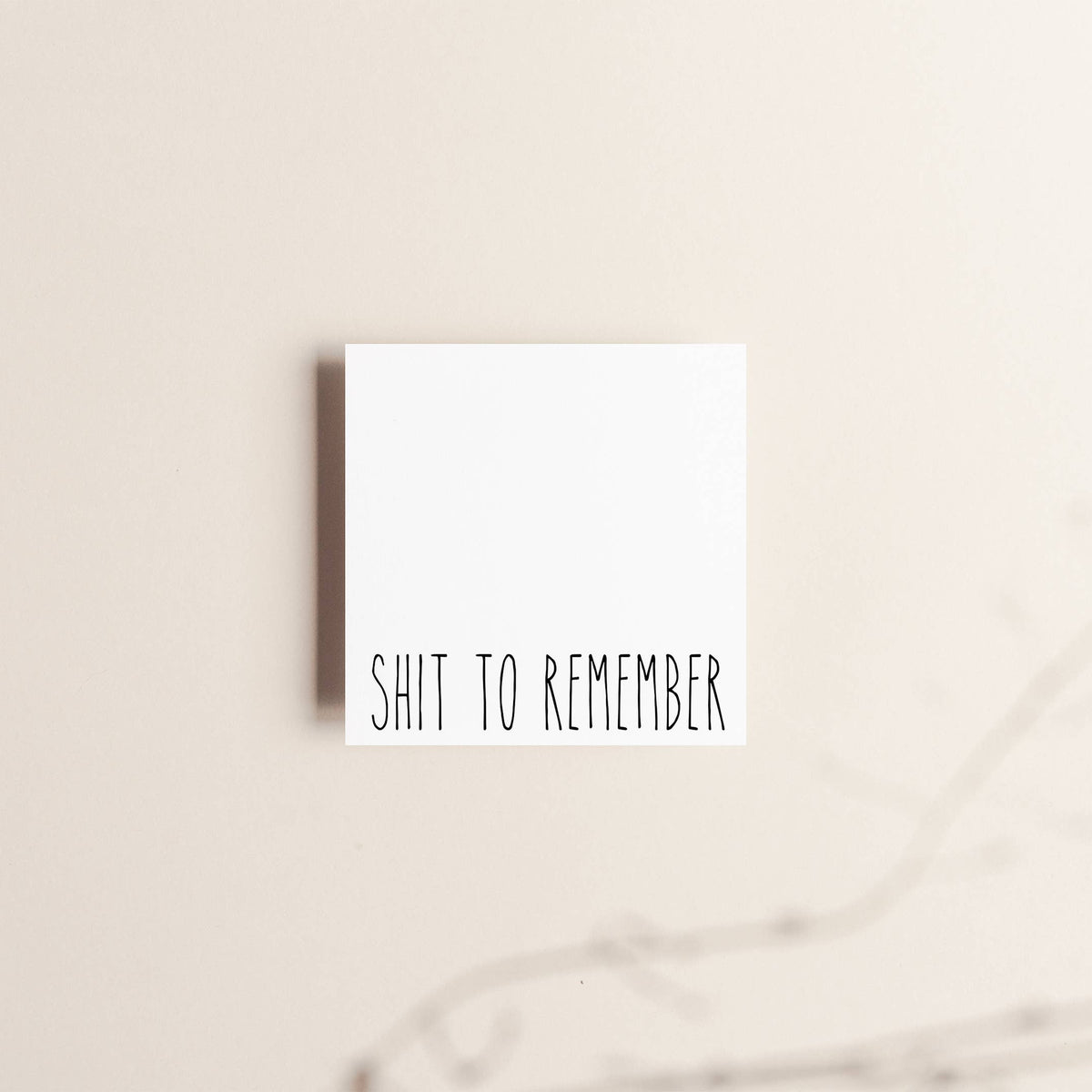 Bloc de notes autocollantes « Shit to Remember »