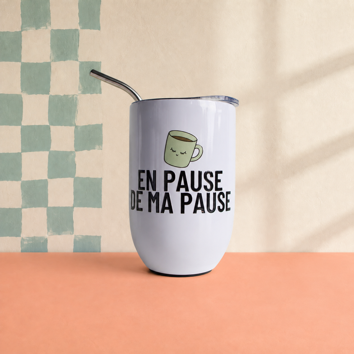 Verre à vin « En pause de ma pause »