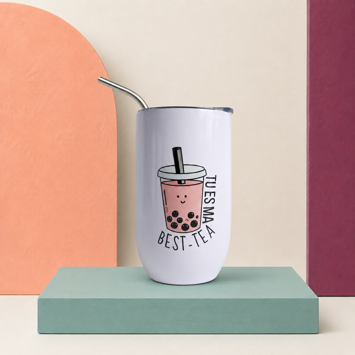Verre à vin « Tu es ma best-tea »