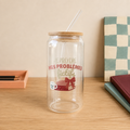Gobelet en verre « Je préfère mes problèmes fictifs »