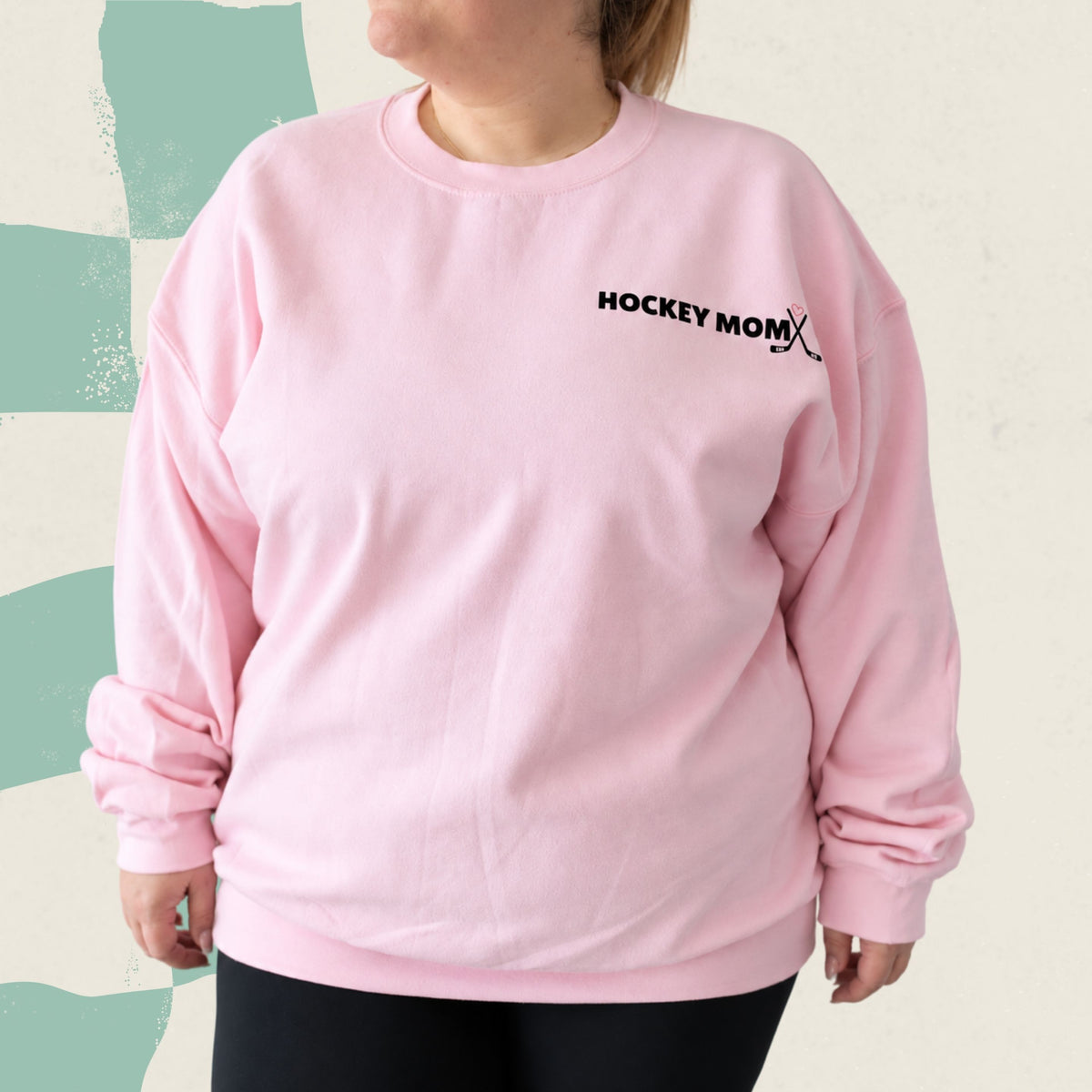 Chandail crewneck « Hockey mom »