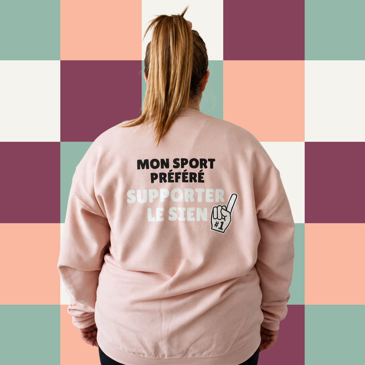 Chandail crewneck « Mon sport préféré, supporter le sien »