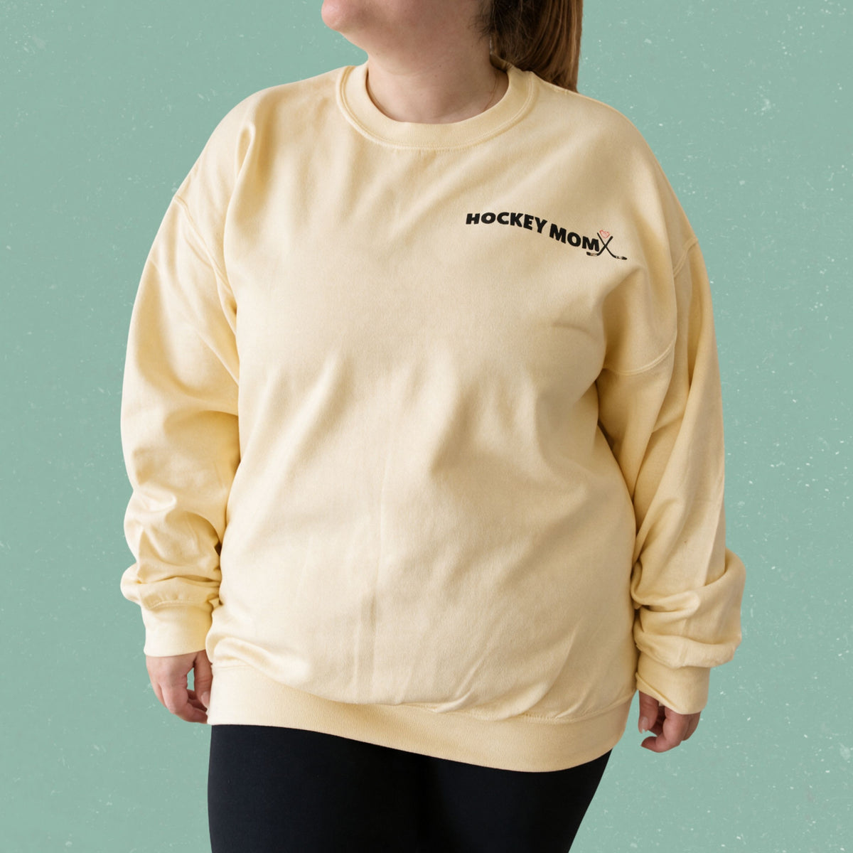 Chandail crewneck « Hockey mom »