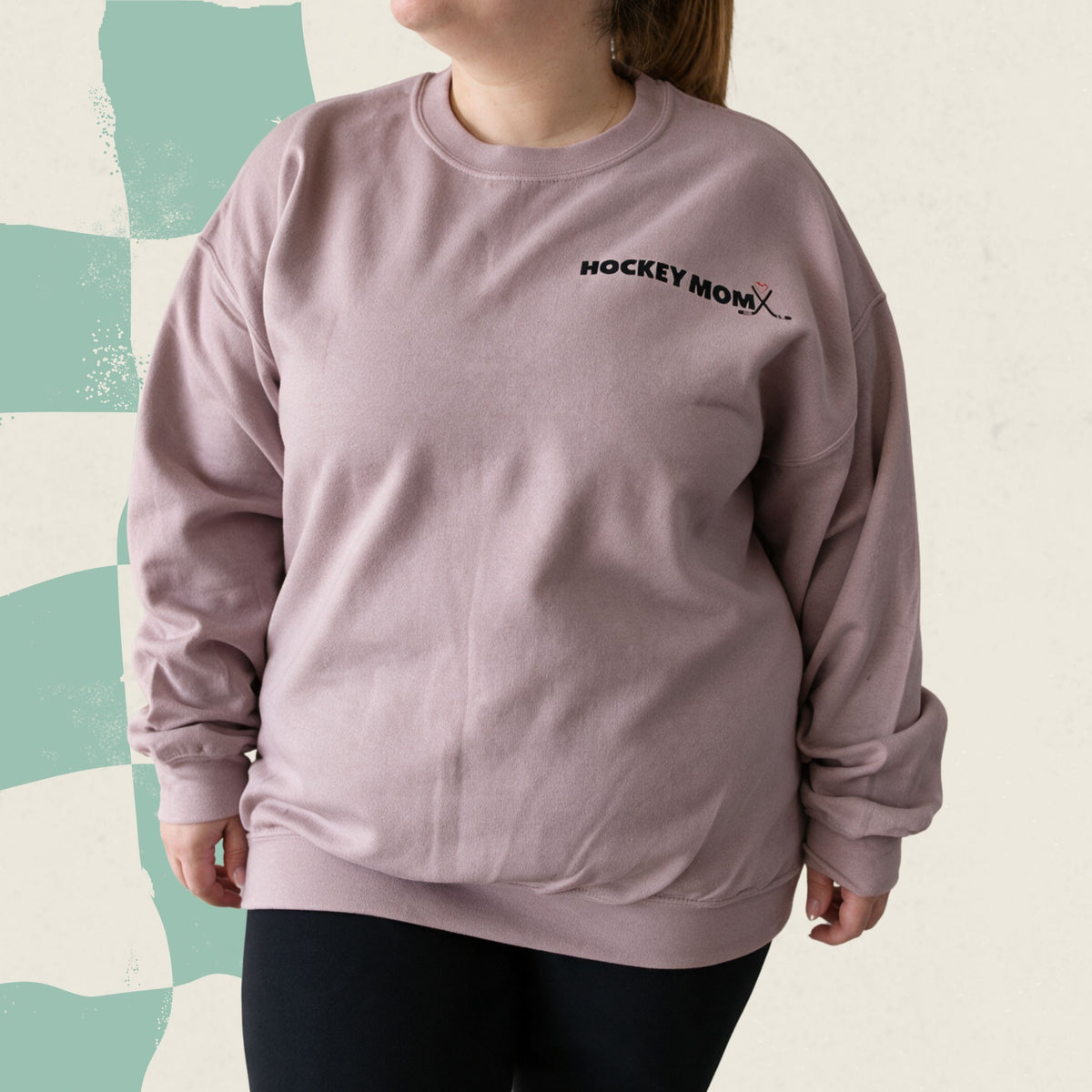 Chandail crewneck « Hockey mom »