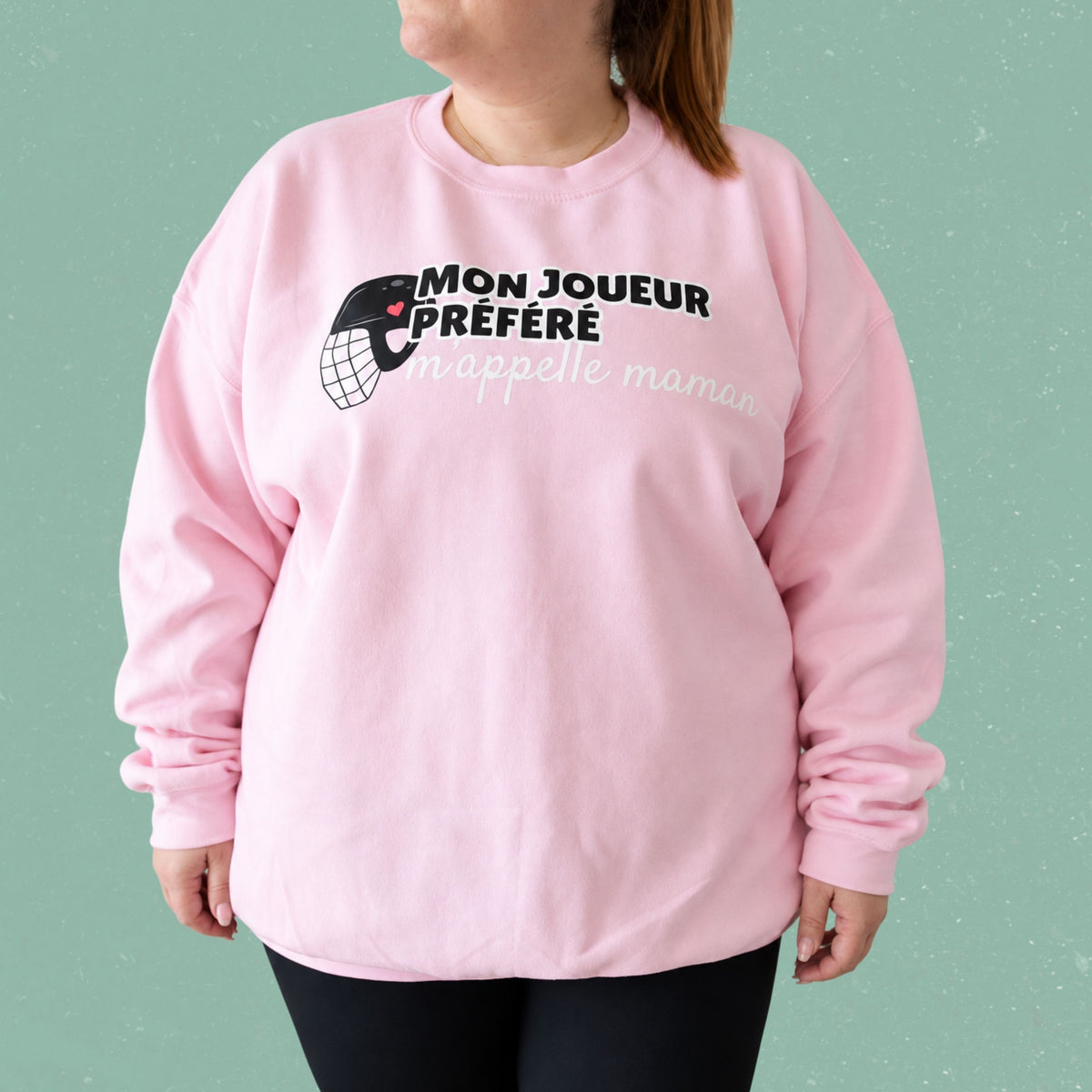 Chandail crewneck « Mon joueur préféré m'appelle maman »