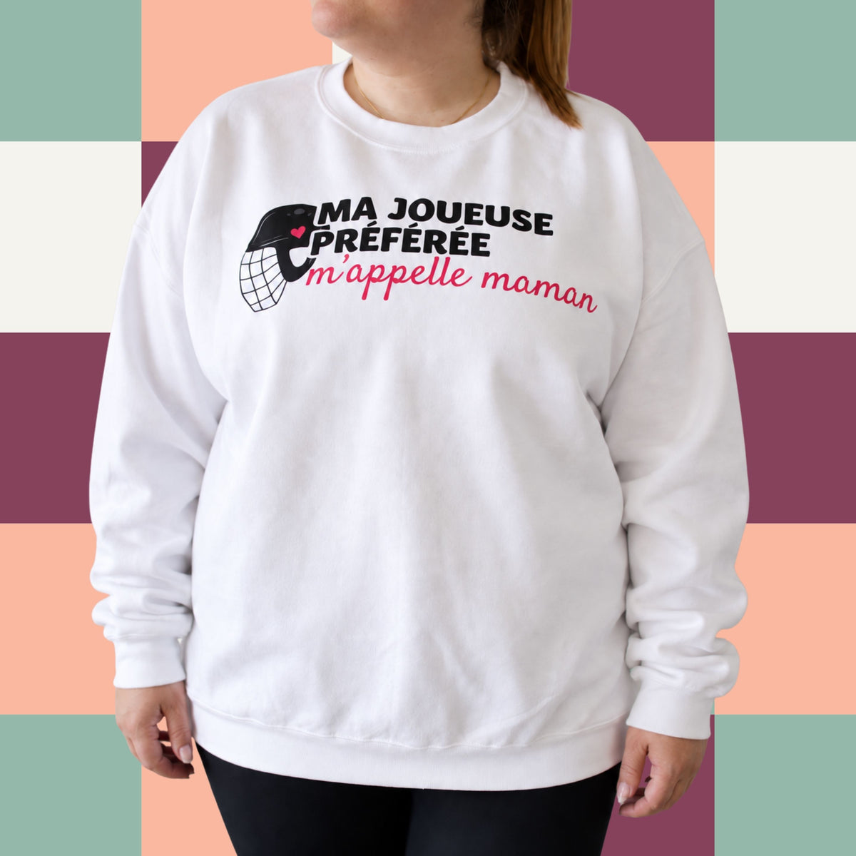 Chandail crewneck « Ma joueuse préférée m'appelle maman »