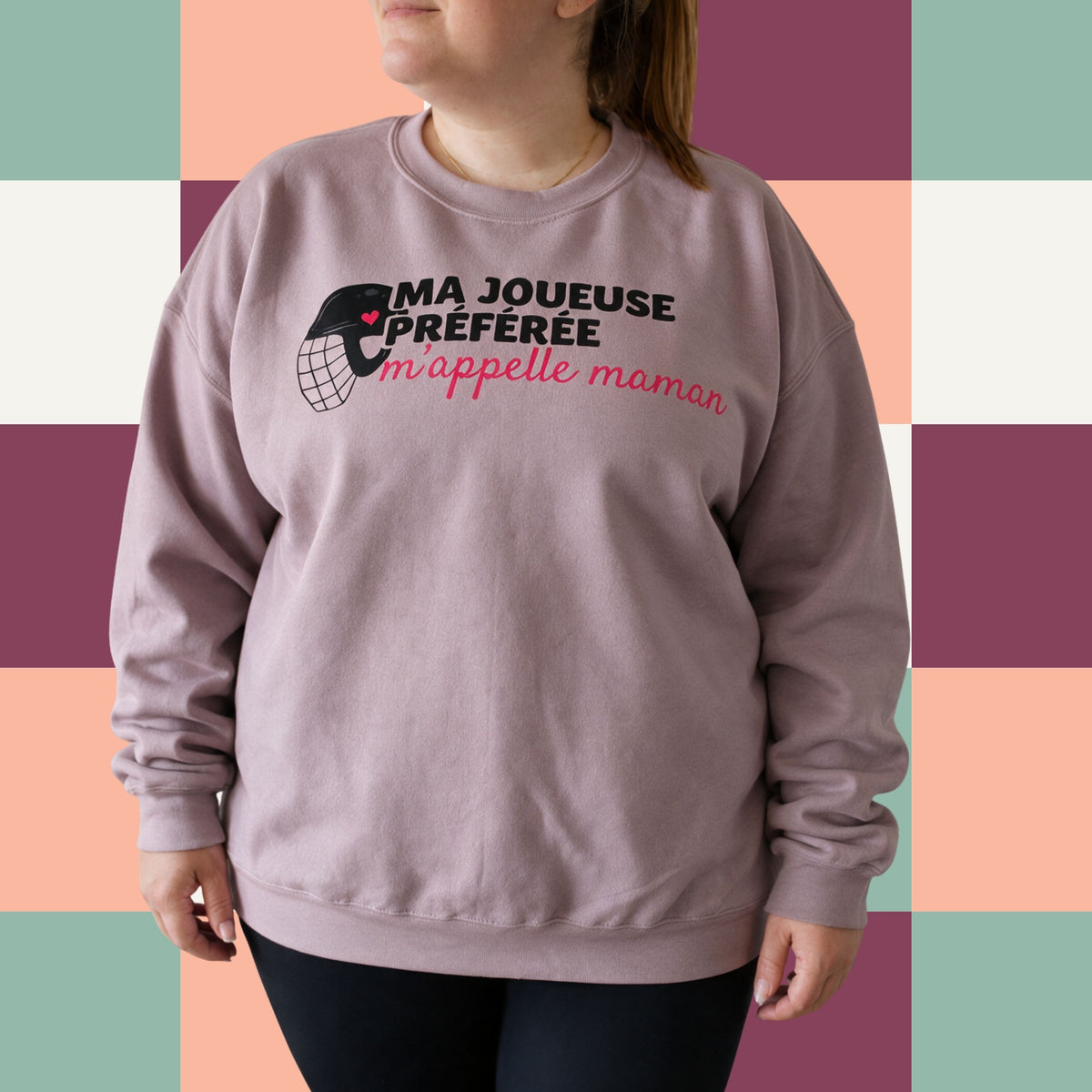Chandail crewneck « Ma joueuse préférée m'appelle maman »