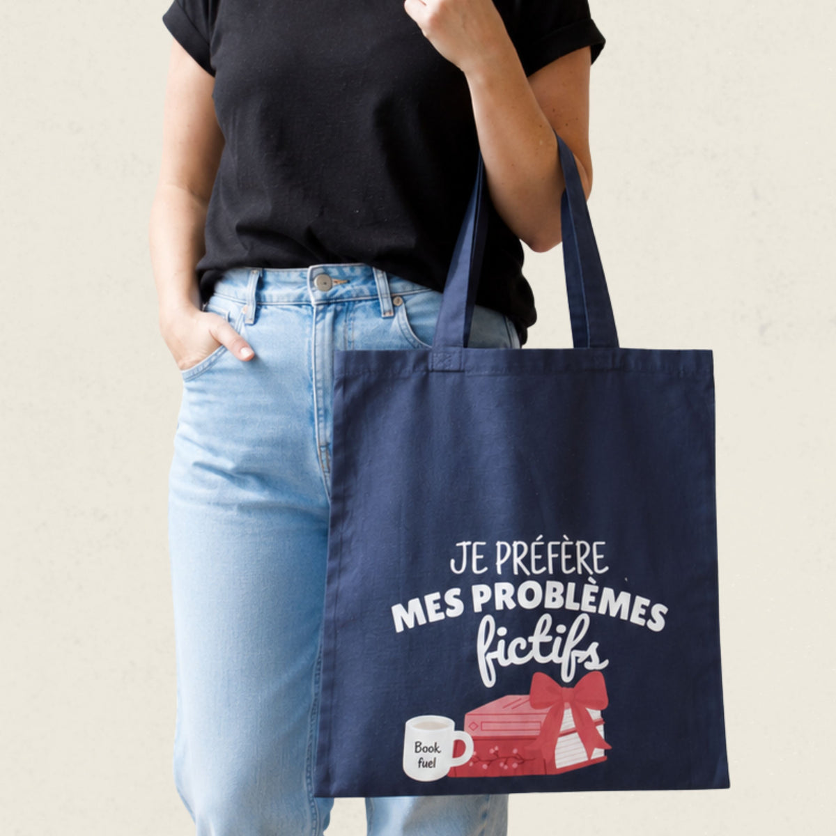 Sac fourre-tout « Je préfère mes problèmes fictifs »