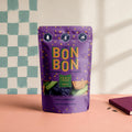 Sachet c est Bonbon Halloween 150 g sur fond damier et terracotta, boutique Sans Filtre