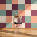 Gobelet en verre « Mon café joue sur le premier trio »