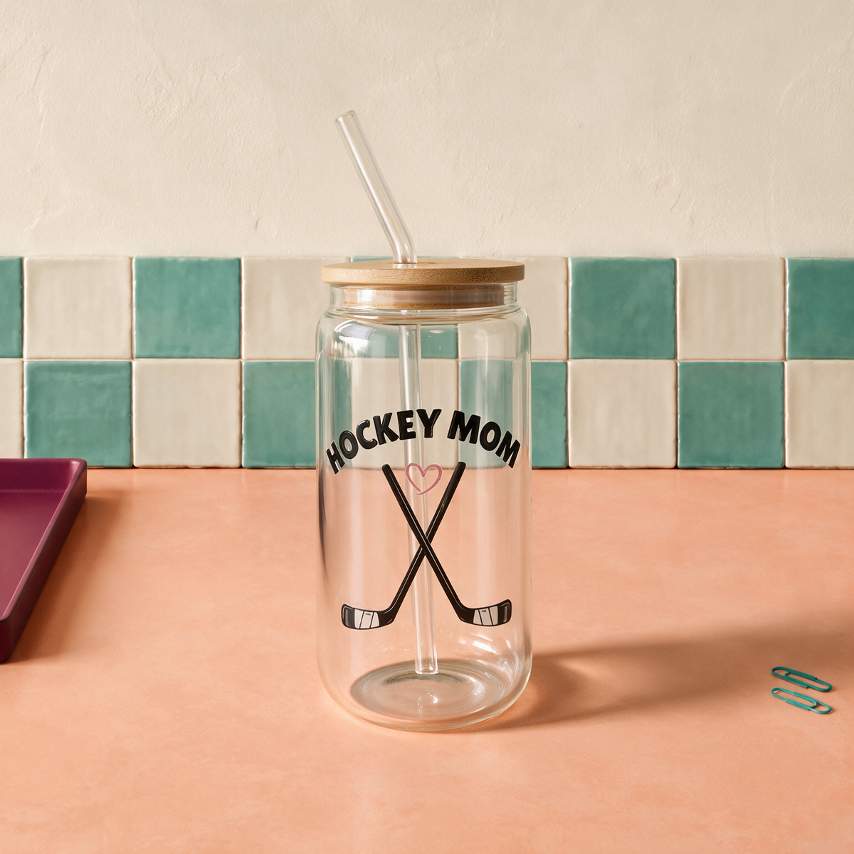 Gobelet en verre « Hockey mom »
