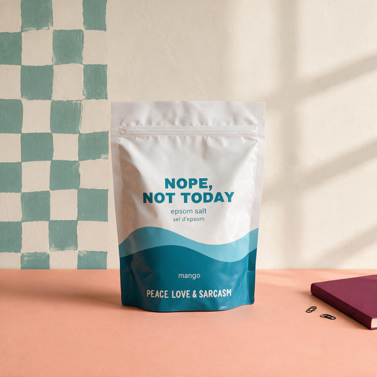 Sachet de sel d'epsom mangue Nope, not today de Peace, Love & Sarcasm, boutique Sans Filtre