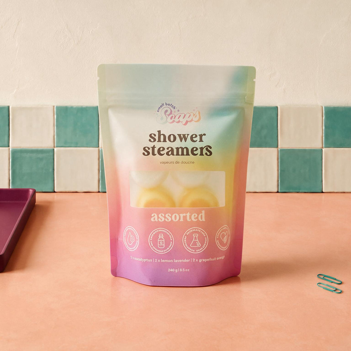 Sachet de diffuseurs de douche Shower Steamers assortis de Small Batch Soaps, boutique Sans Filtre