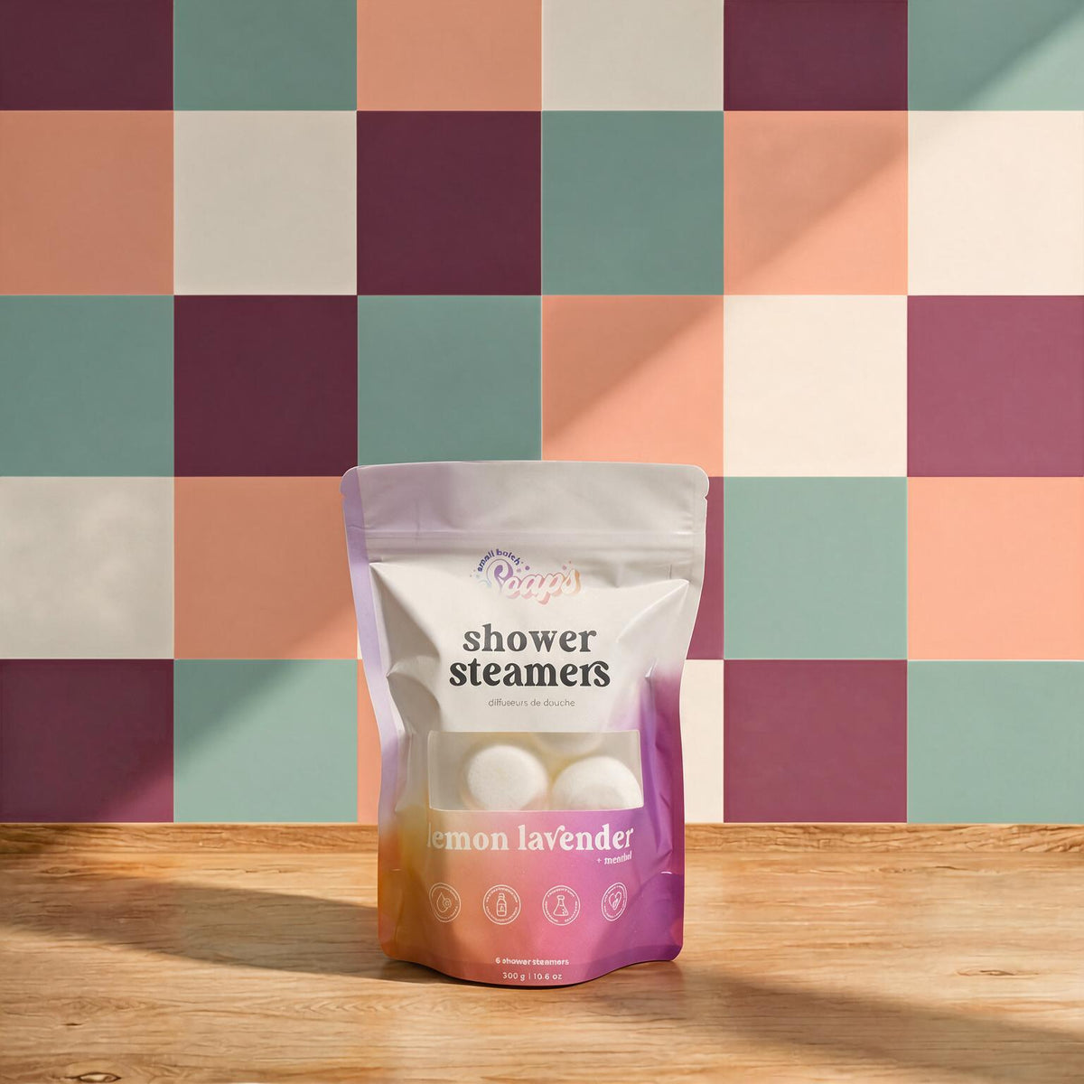 Sachet de diffuseurs de douche Shower Steamers lemon lavender de Small Batch Soaps, boutique Sans Filtre