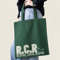 Sac fourre-tout vert foret R.C.R Respire criss respire, boutique Sans Filtre